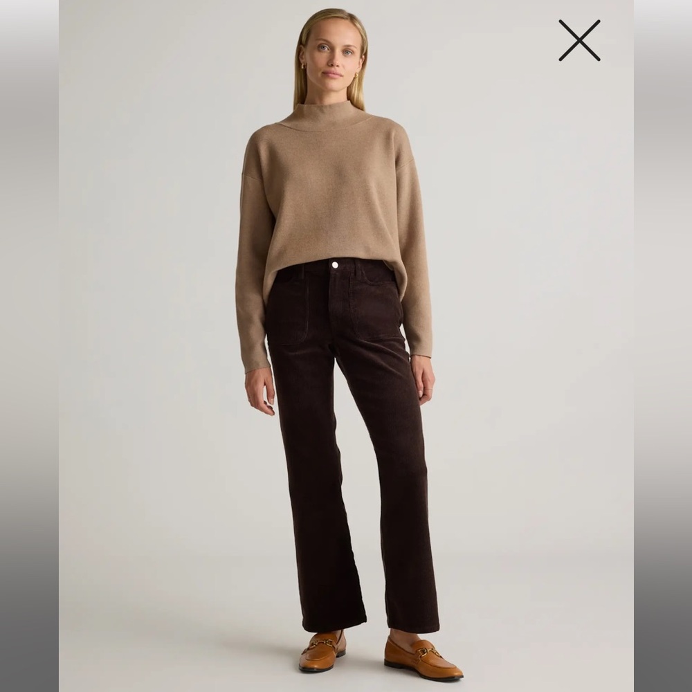 Quince chocolate brown cords . Hardly worn. 28 inseam … has some stretch
